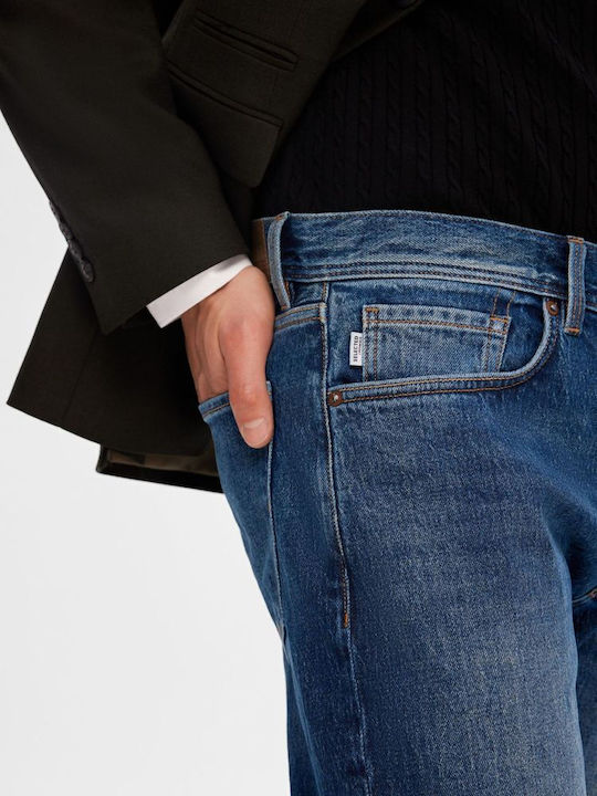 Ανδρικό Παντελόνι Τζιν με Slim Εφαρμογή Μπλε