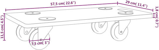 vidaXL Mobile Base for Weight Load up to 250kg Brown