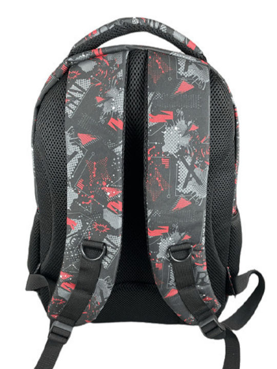 +Efo 4zip Schulranzen Rucksack für Junior High-High School mit Flaschenhalter Rot 30lt 31 x 22 x 44cm
