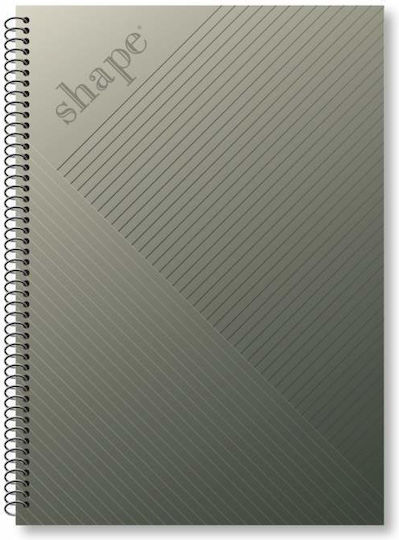 Shape Notebooks Спирал Тетрадка На райета B5 90 Листа 3 Теми SHAPE 1бр (Различни дизайни/цветове)