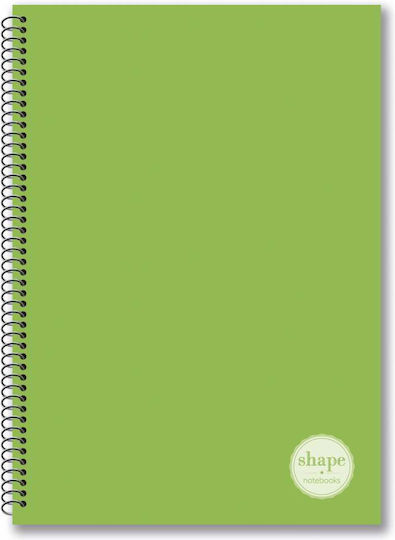 Shape Notebooks Спирал Тетрадка На райета A4 120 Листа 4 Теми 1бр (Различни дизайни/цветове)