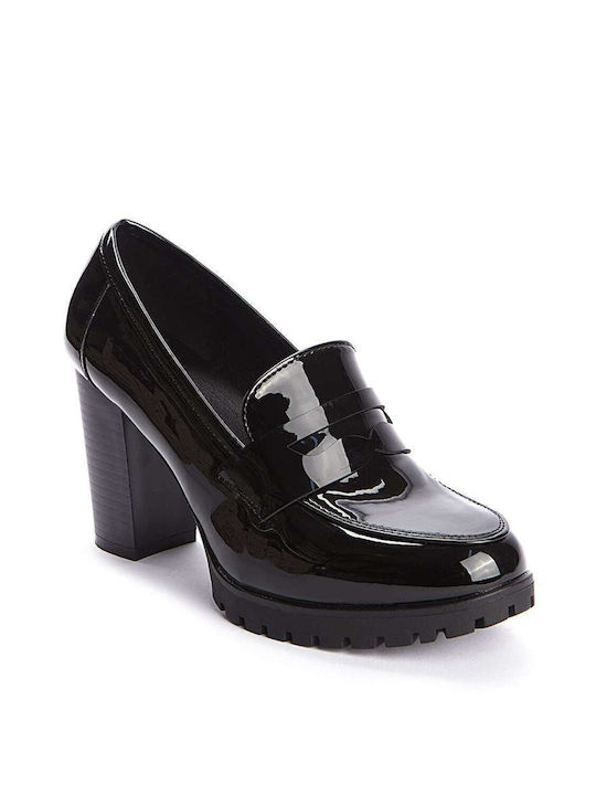 Keep Fred Patent Leather Black Heels