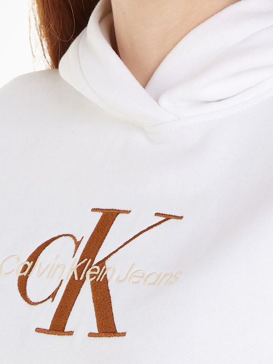 Long Women's Sweatshirt Hooded White