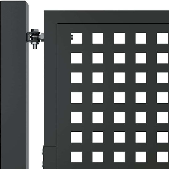 vidaXL Metal Fence Gate in Gray Color 1.05x1.25m