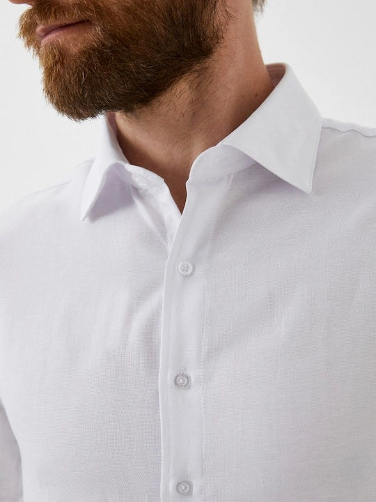 Long-sleeved Cotton Shirt White
