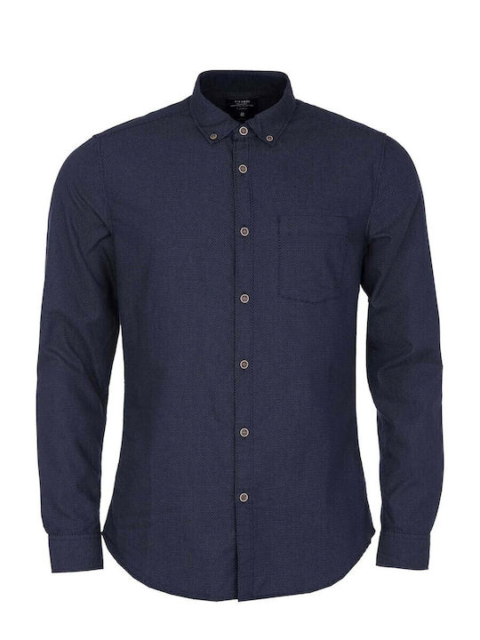 Langärmlig Hemd Polka Dot Blau