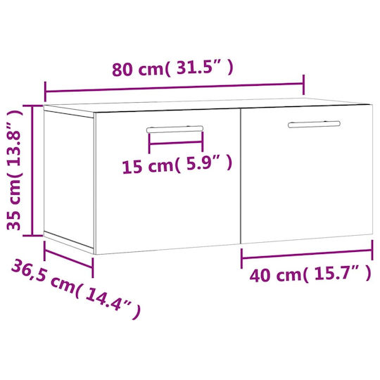 vidaXL Bathroom Cabinet L80xW36.5xH35cm Sonoma