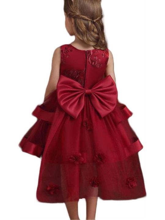 TakTakBaby Girls Tulle Burgundy Dress