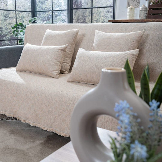 Teoran Harlem Ριχτάρι Τριθέσιου Καναπέ Chenille 180x300εκ. 14 Κίτρινο