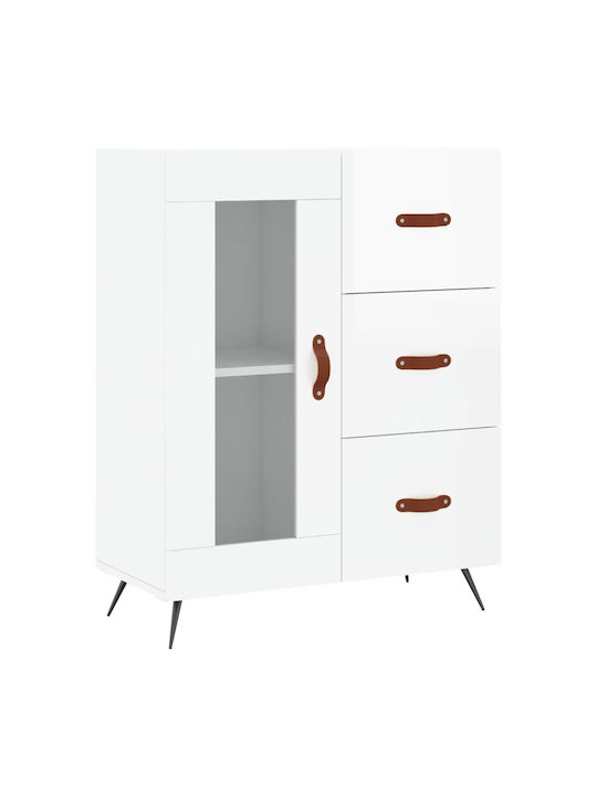 Wooden Buffet with Drawers White L69.5xW34xH90cm