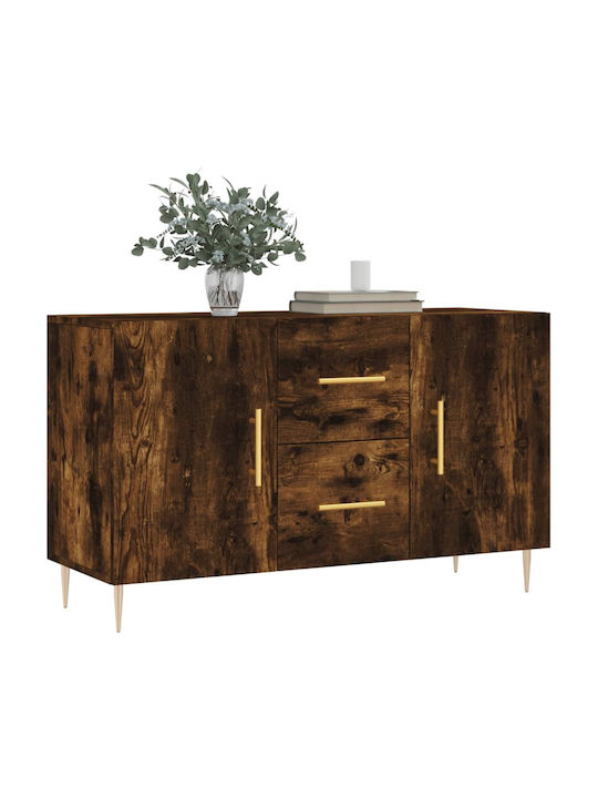 Sideboard Wooden with Drawers Smoky Oak 100x36x60cm