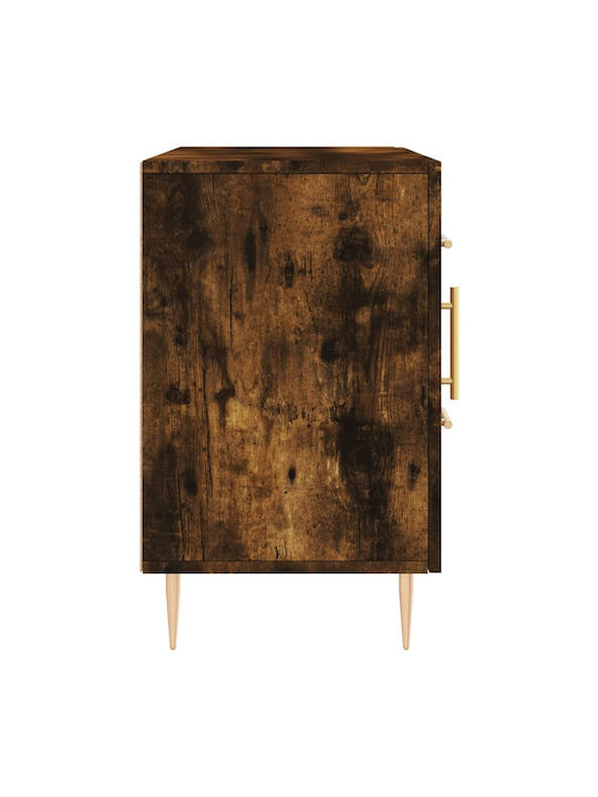 Sideboard Wooden with Drawers Smoky Oak 100x36x60cm