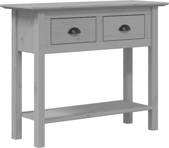 Solid Wood Console Table Gray L90xW34.5xH73cm Solid Wood Console Table Gray L90xW34.5xH73cm