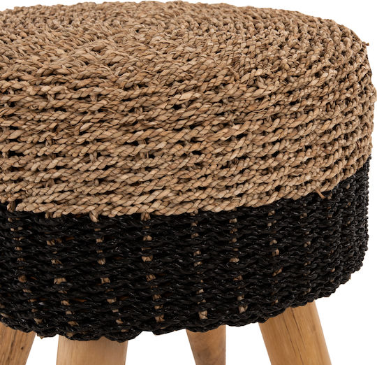 Табуретка Дневна стая Слама Beam Natural & Black 43x43x45бр