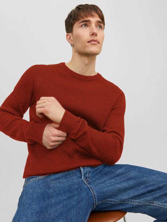 Jack & Jones Men's Long Sleeve Sweater Red