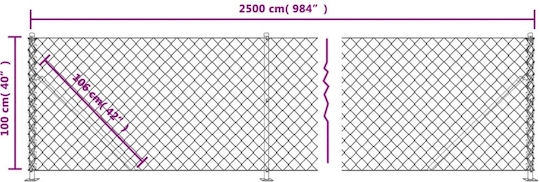 vidaXL Plasă de sârmă cu Îmbrăcăminte din PVC Verde 1x25m