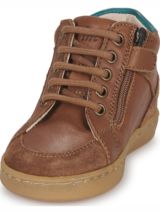 Kids Boots with Laces Brown