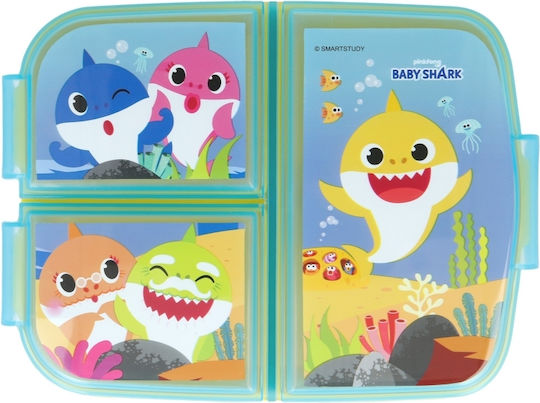 Stor multiple compartments Plastic Kids' Food Container Baby Shark Multicolour x x 5.5pcs