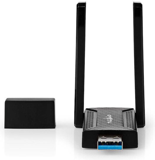 Nedis WSNWA1210BK Αντάπτορας Δικτύου USB με Ασύρματη Σύνδεση Wi-Fi 300Mbps