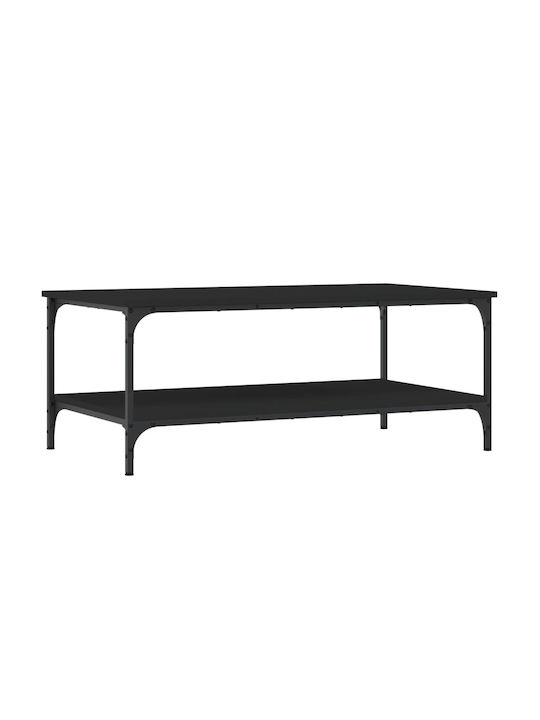 Rectangular Coffee Table Wooden Black L100xW55xH40cm.