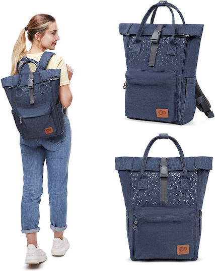 Kinderkraft Τσάντα Καροτσιού Μπλε Moonpack Confetti Denim
