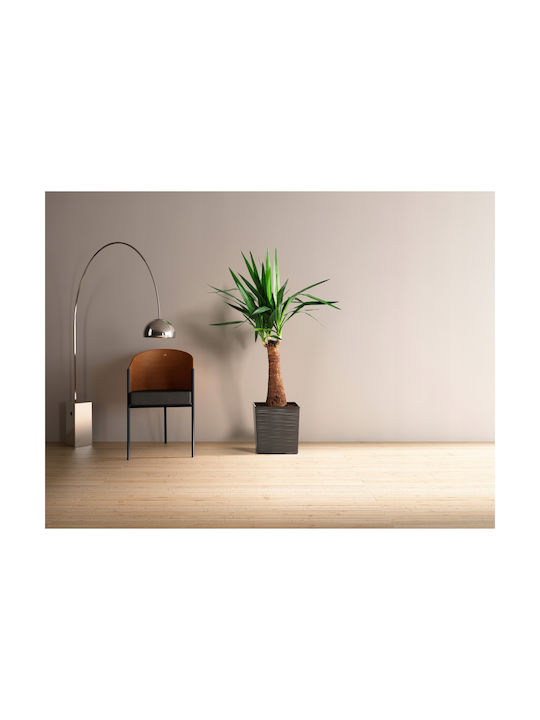 Lamela Juka Pot Plastic Chisel Graphite 30x30x31cm.