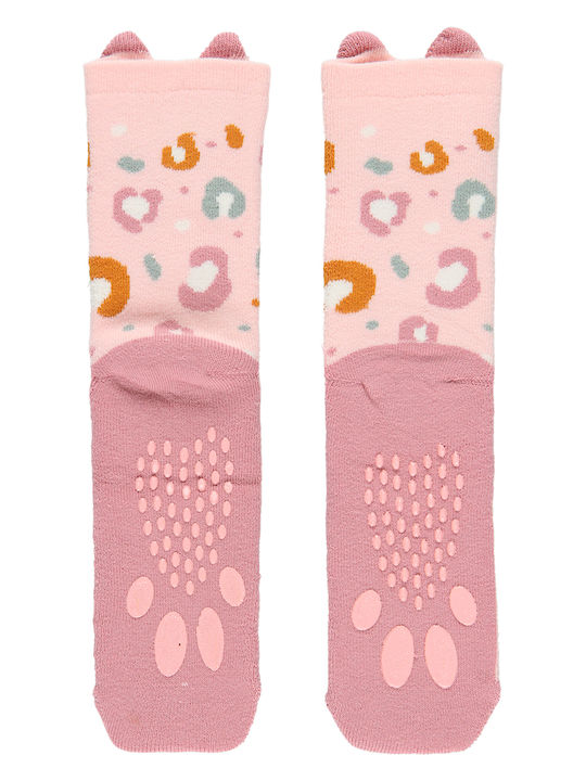 Boboli Girls Knee-High Non-Slip Socks Pink