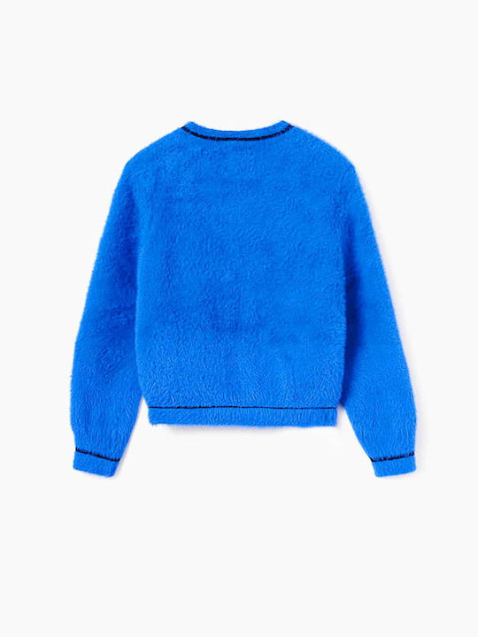 Mayoral Knitted Cardigan with Zipper Blue