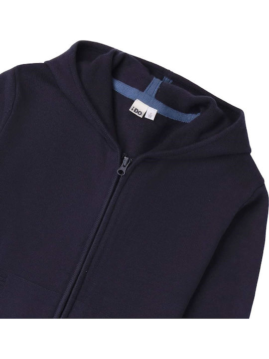 Kinder-Sweatshirtjacke mit Kapuze Blau