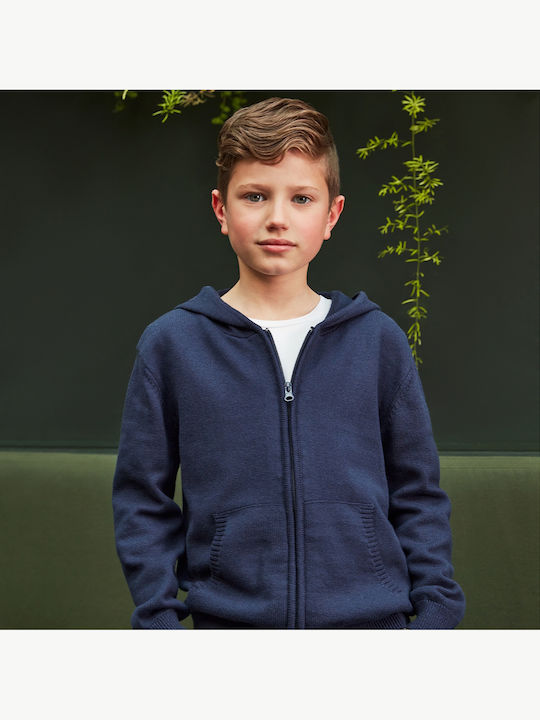 Kinder-Sweatshirtjacke mit Kapuze Blau