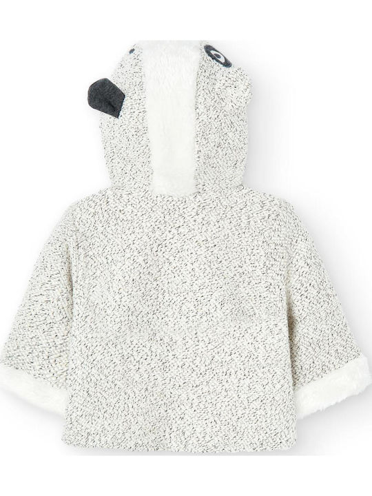 Kids Cardigan Cotton with Hood Gray