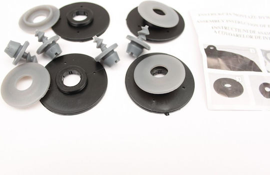 Sahler Set of Front and Rear Mats 4pcs Tray Type for BMW Series 3 / E46 / E90 Mazda 2 Gray