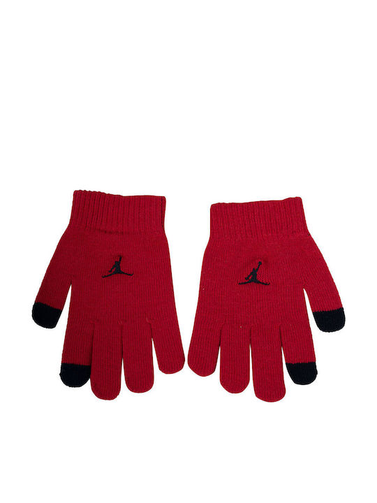 Kids Beanie Set with Gloves Knitted Red