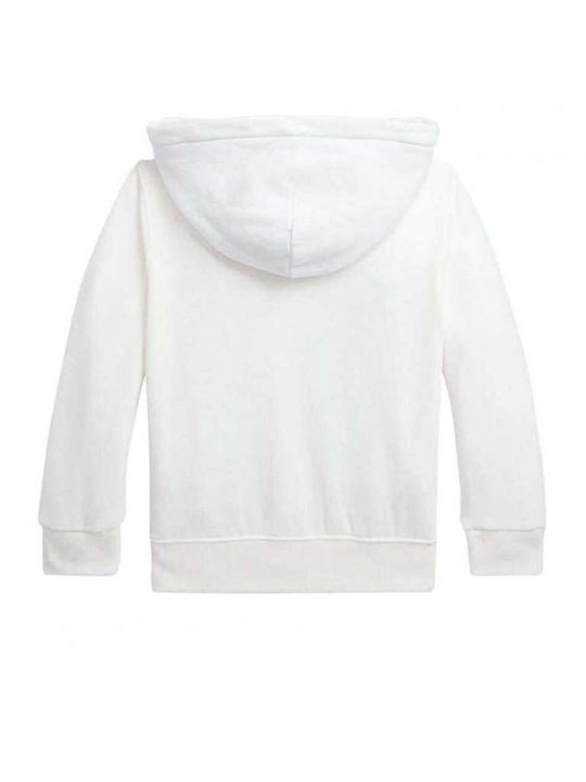 Ralph Lauren Kids Sweatshirt Cardigan with Hood White