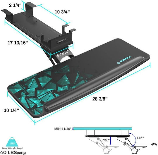 Eureka Ergonomic ERK-AKB-02-V3-EU Βάση Γραφείου Περιφερειακών