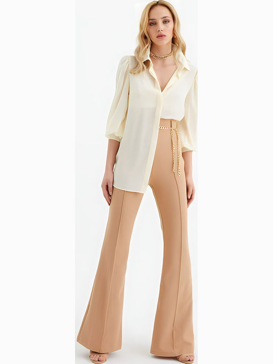 Women's Flared Brown Pantaloons
