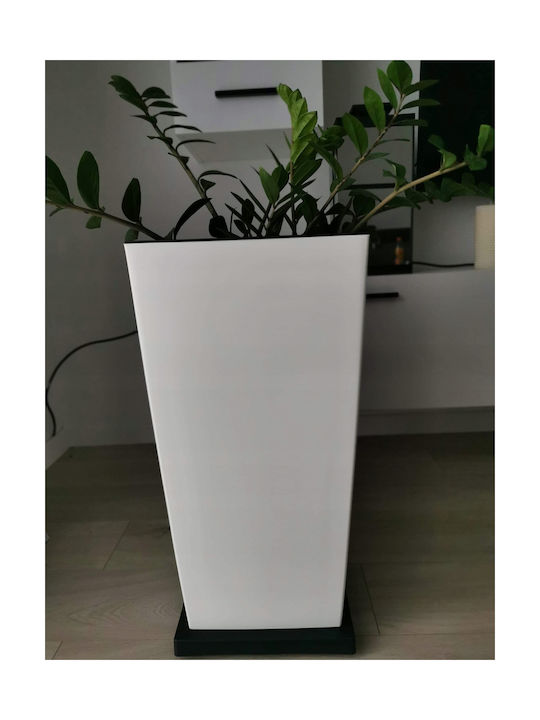 Prosperplast Urbi High Γλάστρα Πλαστική Λευκή 14x14x26.5εκ.