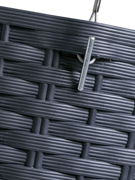 Prosperplast Rato W DRTW260 Κρεμαστό Κασπώ Rattan Γκρι 25.6x25.6x21.9εκ.