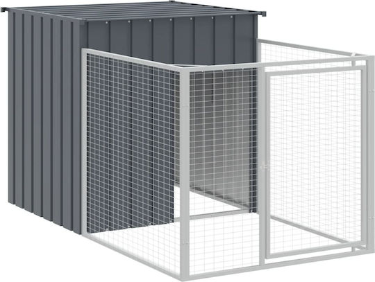 vidaXL Hundehaus Groß Metallisch Außenbereich Gray 110x200x110cm