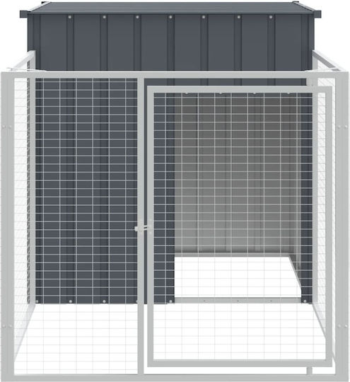 vidaXL Hundehaus Groß Metallisch Außenbereich Gray 110x200x110cm