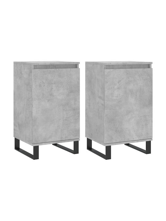 Cabinets Floor Gray 2pcs 40x35x70cm