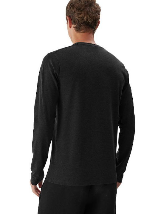 4F Men's Long Sleeve Blouse Black.