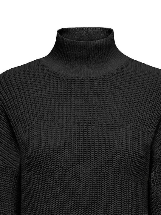 Only Damen Langarm Pullover Baumwolle Schwarz