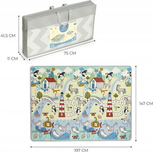 Kinderkraft Matty 2 Χαλάκι Δραστηριοτήτων Γκρι 147x197cm