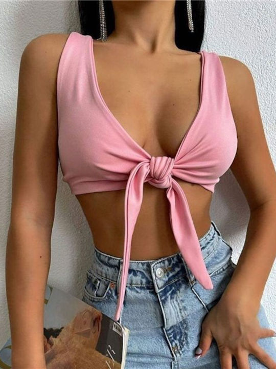 Chica Bluza de Damă de Vară Fără mâneci Roz