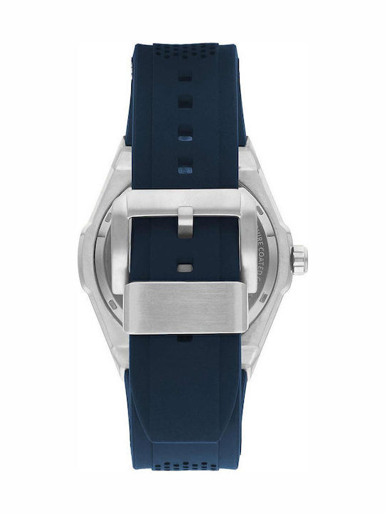 Beverly Hills Polo Club Men's Watch Automatic with Blue Rubber Strap