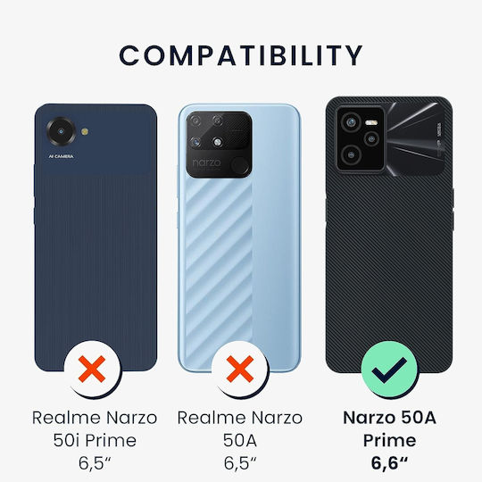 KWmobile Tpu Bumper Back Cover Σιλικόνης 1.3mm Black Matte (Realme Narzo 50A Prime)