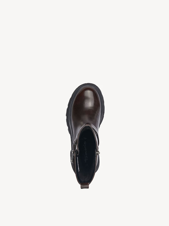 Ghete dama Biker Culoare Full Face Maro