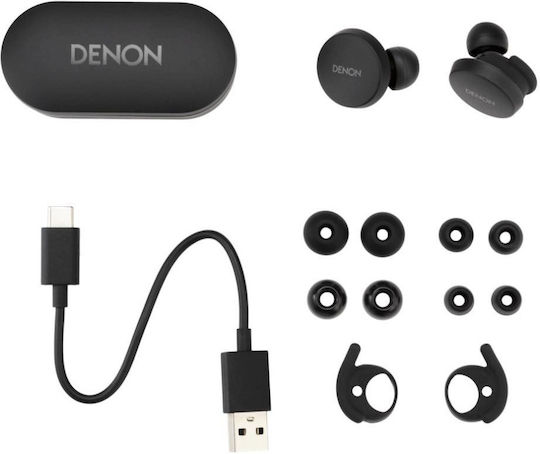 Denon PerL Pro AH-C15PL In-ear Bluetooth Handsfree Ακουστικά με Αντοχή στον Ιδρώτα και Θήκη Φόρτισης Μαύρα