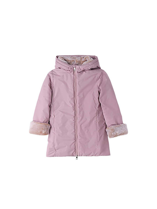 iDO Kinderjacke Lang mit Futter & Kapuze Rosa